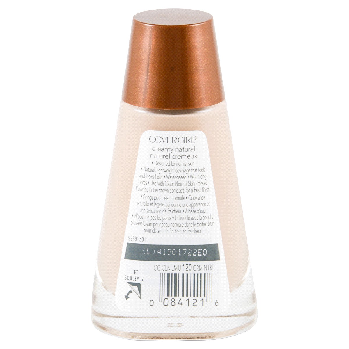 slide 2 of 2, COVERGIRL Clean Liquid Foundation - 120 Creamy Natural - 1 fl oz, 1 fl oz