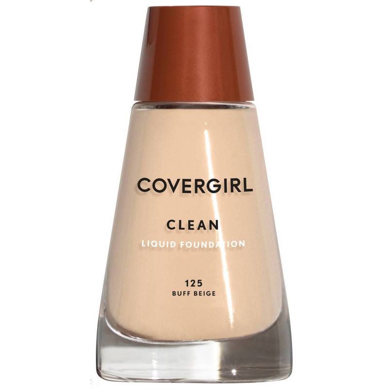 slide 1 of 3, COVERGIRL Clean Liquid Foundation - 125 Buff Beige - 1 fl oz, 1 fl oz