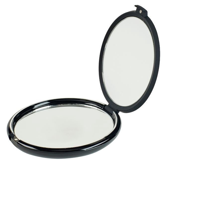 slide 2 of 3, Conair Soft touch Black Compact 1x/10x Mirror, 1 ct