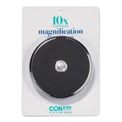 Conair Soft touch Black Compact 1x/10x Mirror