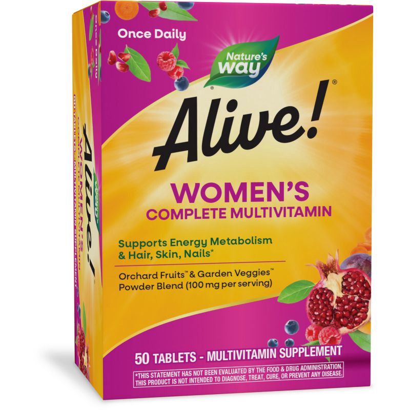 slide 1 of 8, Nature's Way Alive! Women's Complete Multivitamin Tablets - 50ct, 50 ct