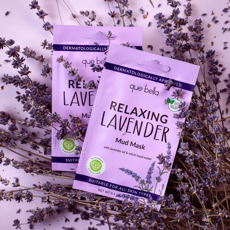 slide 2 of 5, Que Bella Relaxing Lavender Mud Mask - 0.5oz, 0.5 oz