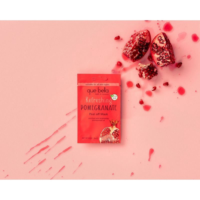 slide 4 of 5, Que Bella Refreshing Pomegranate Peel Off Mask - 0.5oz, 0.5 oz
