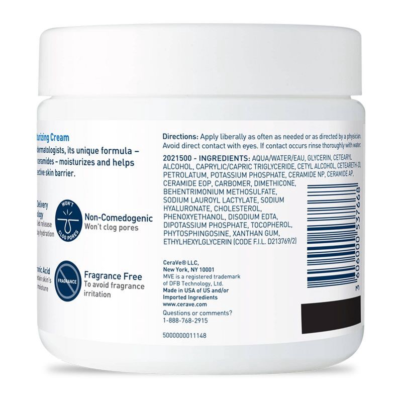 slide 2 of 9, CeraVe Moisturizing Face & Body Cream for Normal to Dry Skin - 16 fl oz, 16 fl oz