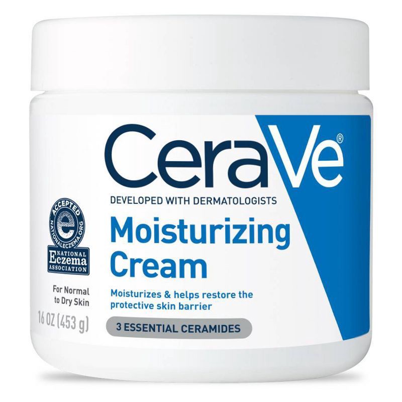 slide 1 of 12, CeraVe Moisturizing Face & Body Cream for Normal to Dry Skin - 16 fl oz, 16 fl oz