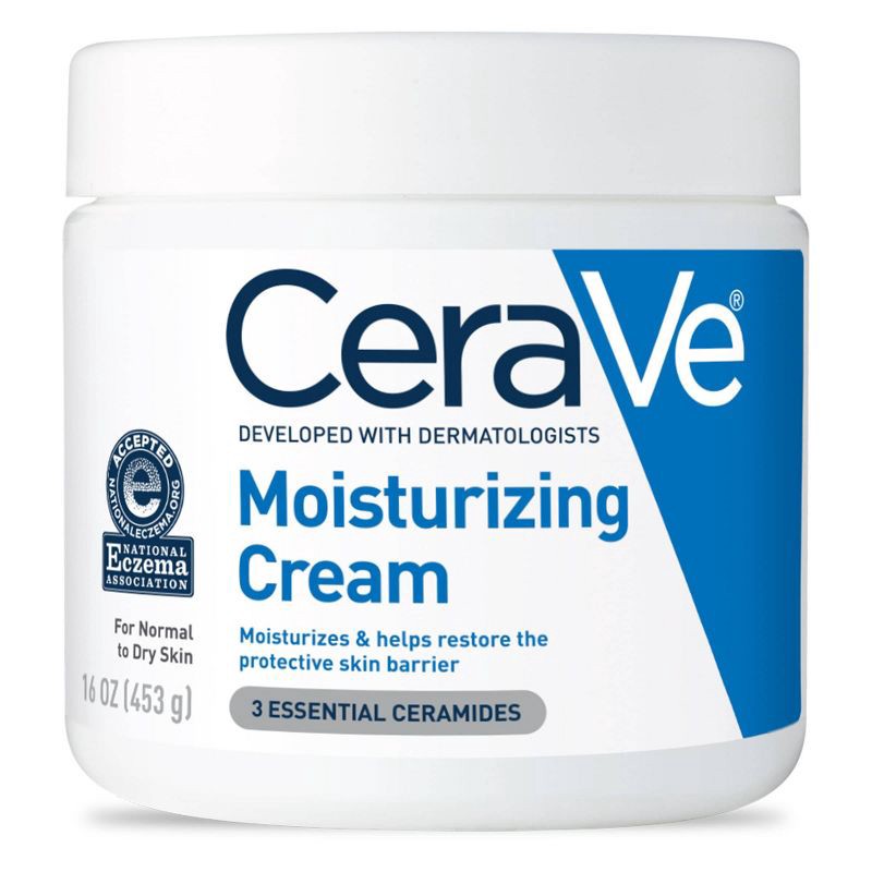 slide 1 of 12, CeraVe Moisturizing Face & Body Cream for Normal to Dry Skin - 16 fl oz, 16 fl oz