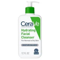 CeraVe Hydrating Face Wash with Hyaluronic Acid and Glycerin for Normal to Dry Skin - 12 fl oz