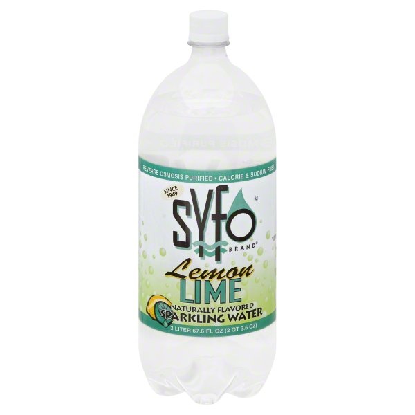 slide 1 of 1, Syfo Lemon Lime Seltzer, 2 liter