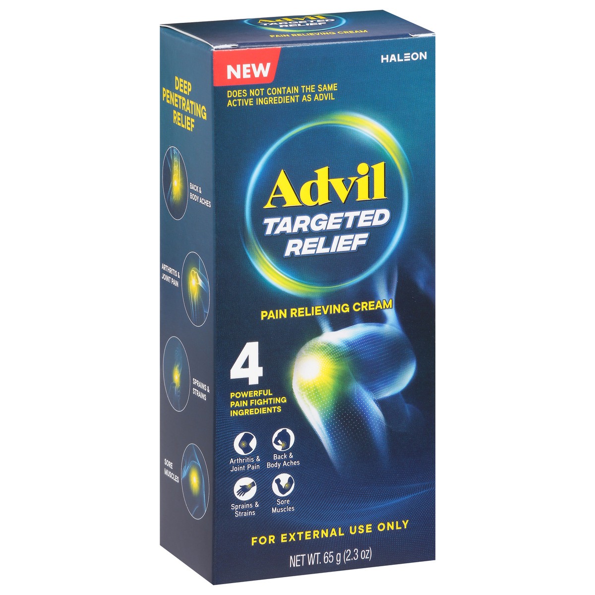 slide 14 of 14, Advil Targeted Relief Pain Relieving Cream, Up to 8 Hours of Powerful Relief of Minor Arthritis Pain, Joint Pain, Lower Back Pain and Muscle Pain - 2.3 oz, 2.3 oz