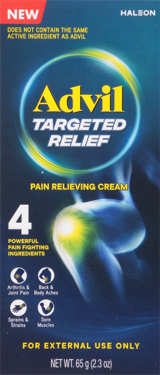 slide 6 of 14, Advil Targeted Relief Pain Relieving Cream, Up to 8 Hours of Powerful Relief of Minor Arthritis Pain, Joint Pain, Lower Back Pain and Muscle Pain - 2.3 oz, 2.3 oz