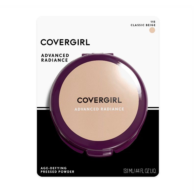 slide 3 of 5, COVERGIRL Advanced Radiance Pressed Powder - 115 Classic Beige - 0.39oz, 0.39 oz