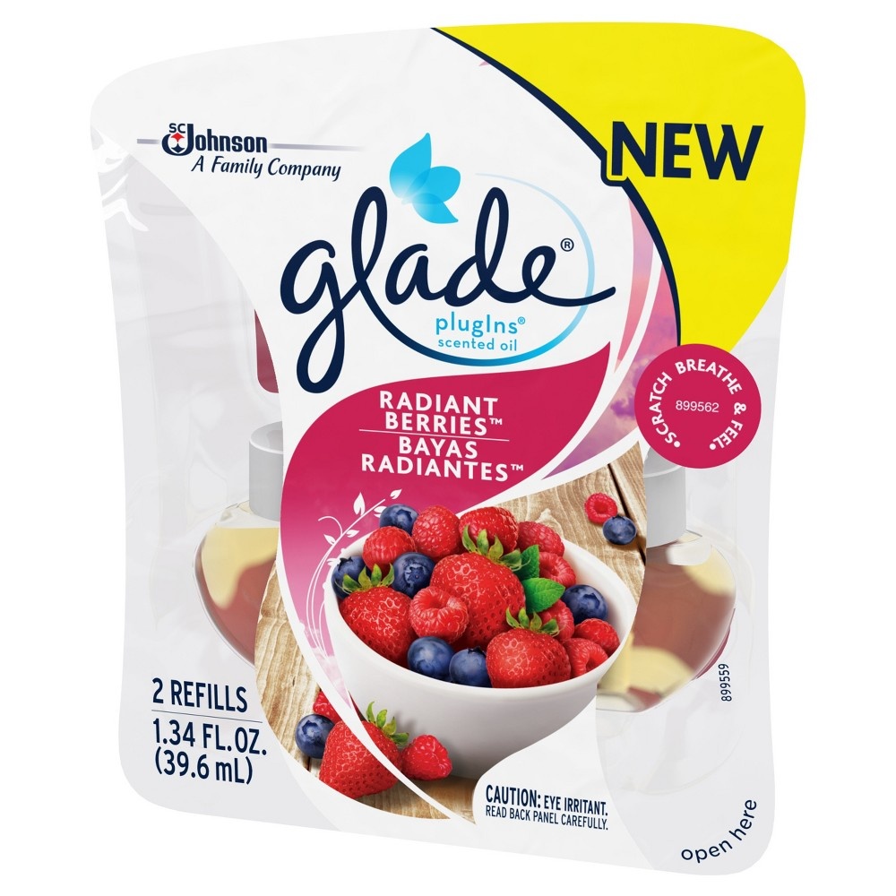 slide 2 of 4, Glade PlugIns Scented Oil Fresh Berries Air Freshener Refill, 2 ct; 1.34 oz