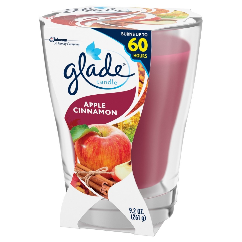 slide 2 of 6, Glade Apple Cinnamon Candle, 9.2 oz