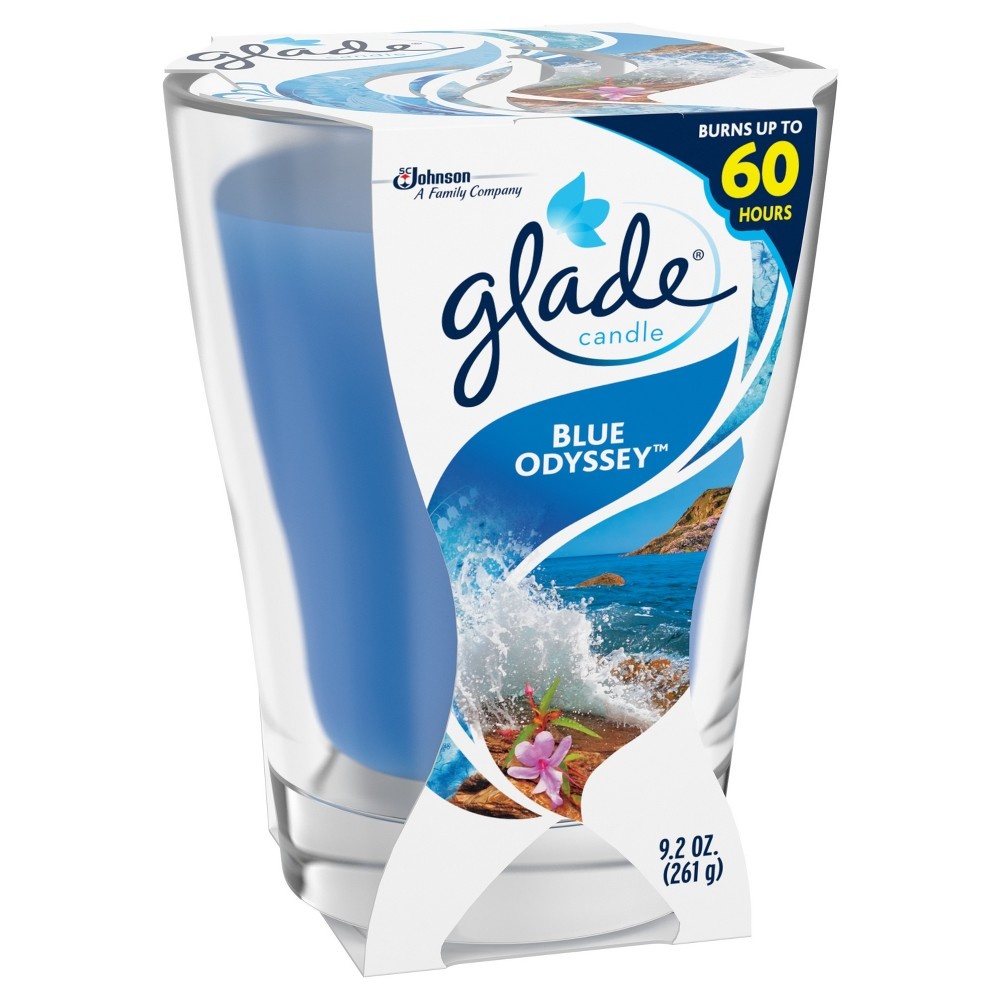 slide 5 of 8, Glade Glass Candle Blue Odyssey, 9.2 oz