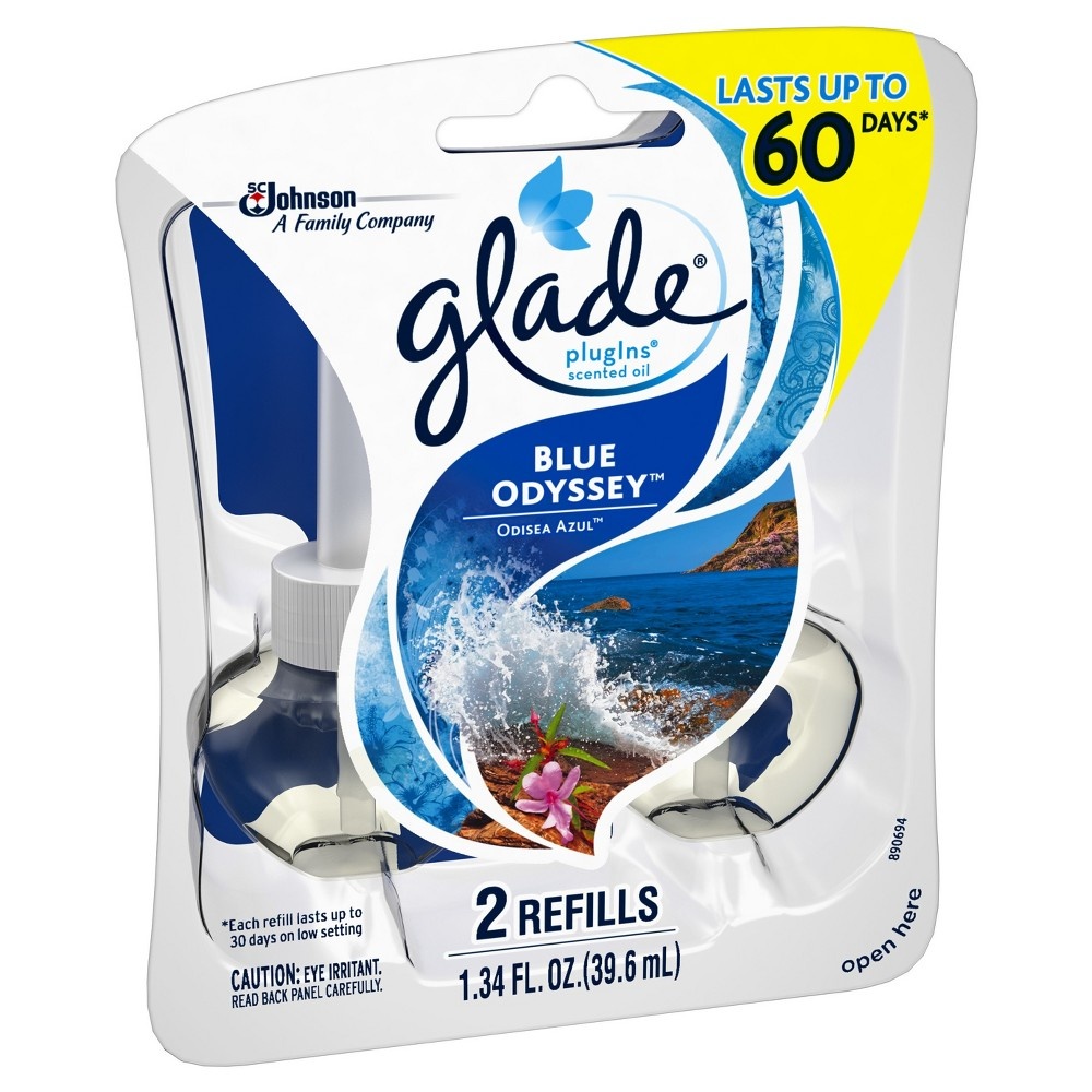 slide 2 of 5, Glade PlugIns Blue Odyssey Scented Oil Refills, 2 ct; 1.34 oz