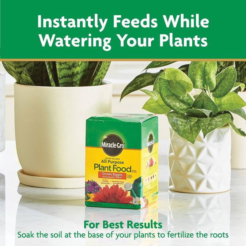 slide 11 of 12, Miracle-Gro Water Soluble All Purpose Plant Food 1.5lb: Nutrient-Rich Formula for Healthy Growth, Fast Release, 1.5 lb