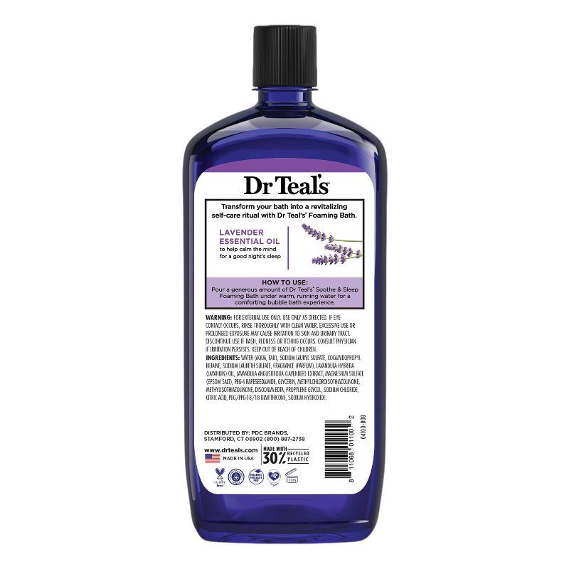 slide 2 of 5, Dr Teal's Soothe & Sleep Lavender Foaming Bubble Bath - 34 fl oz, 34 fl oz