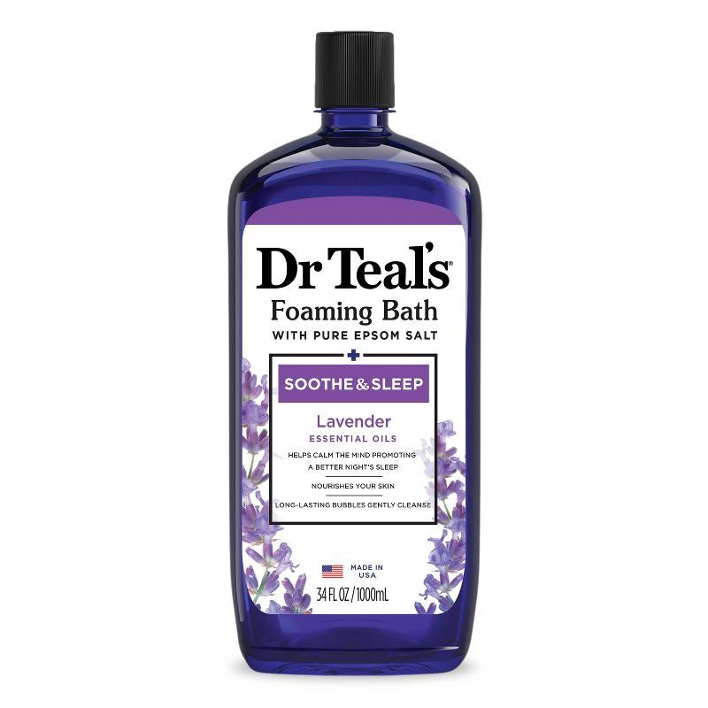 slide 1 of 6, Dr Teal's Soothe & Sleep Lavender Foaming Bubble Bath - 34 fl oz, 34 fl oz