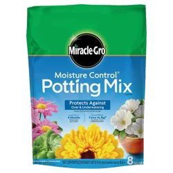 Miracle-Gro Moisture Control Potting Mix 8qt: Indoor & Outdoor Plant Feed, Protects from Over-Watering