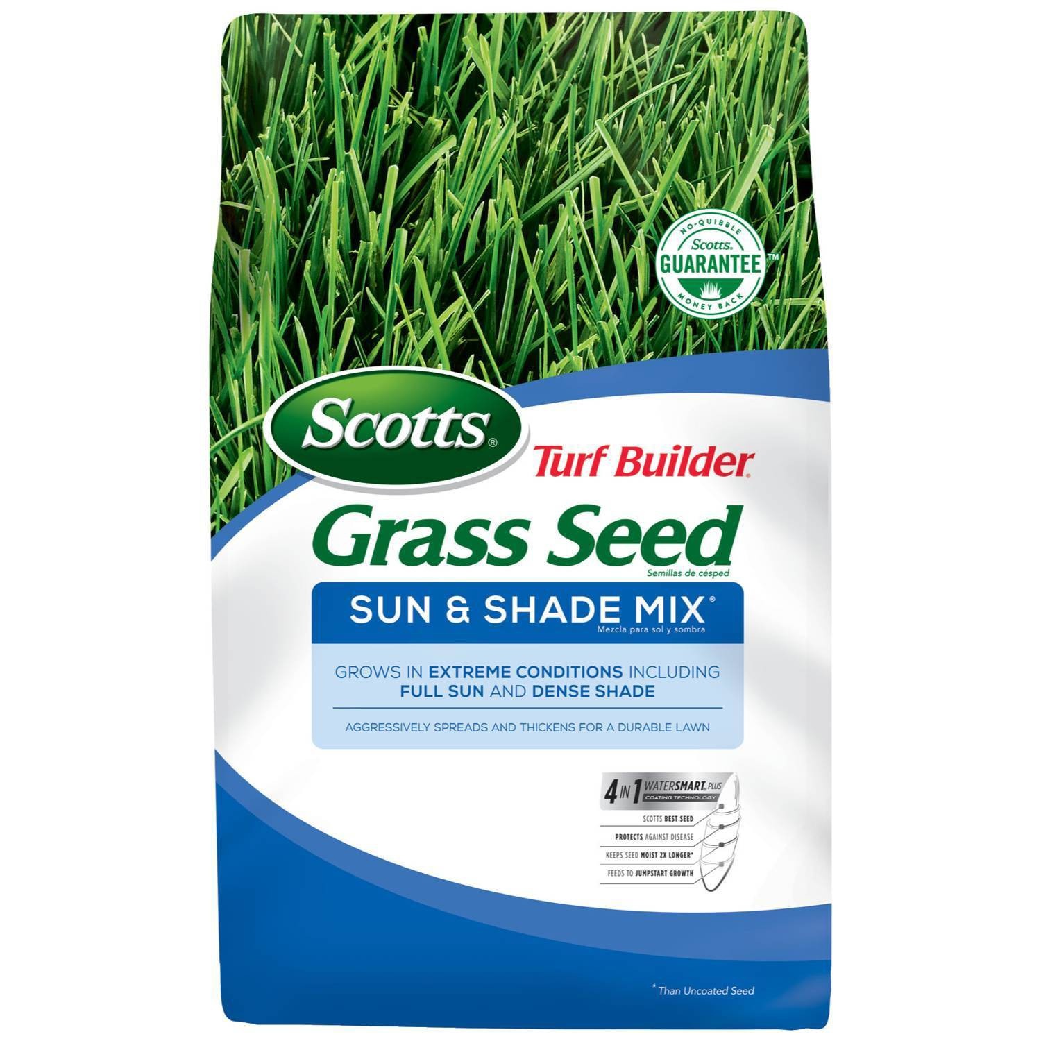 slide 1 of 4, Scotts Turf Builder Grass Seed Sun & Shade Mix, 3 lb