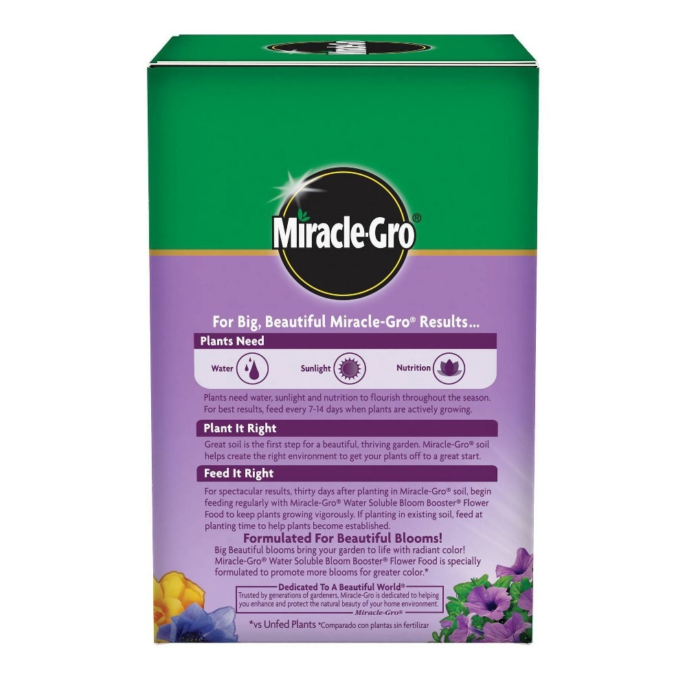 slide 8 of 11, Miracle-Gro Water Soluble Bloom Booster Flower Food 1.5lb, 1.5 lb