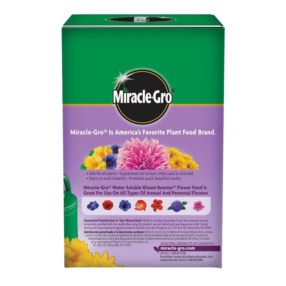 slide 9 of 11, Miracle-Gro Water Soluble Bloom Booster Flower Food 1.5lb, 1.5 lb