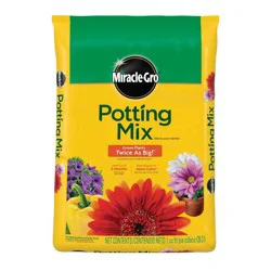 Miracle-Gro Premium Potting Mix 1 Cubic Foot: Ideal for Patio, Lawn & Garden, Enhances Plant Growth