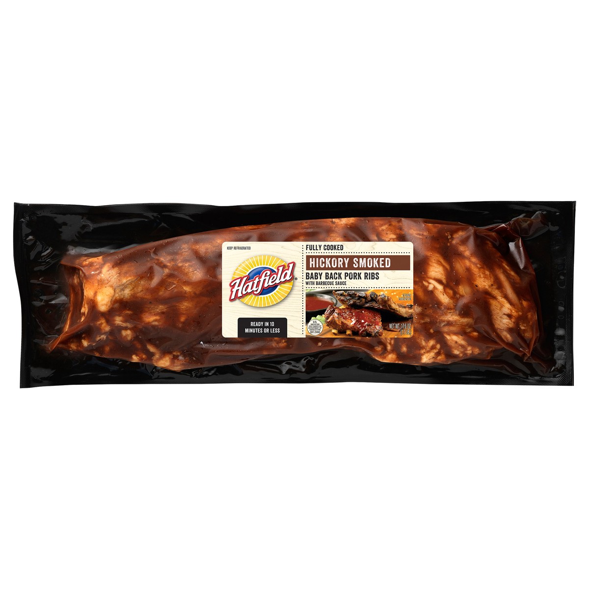 slide 1 of 3, Hatfield Baby Back Ribs Original, 17.6 oz