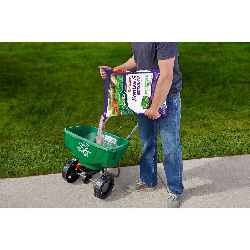 slide 7 of 8, Scotts 5000 sq ft Turf Builder Bonus Southern Weed and Feed Fertilizer: Thickens Lawns, Controls Weeds, 5000 sq ft