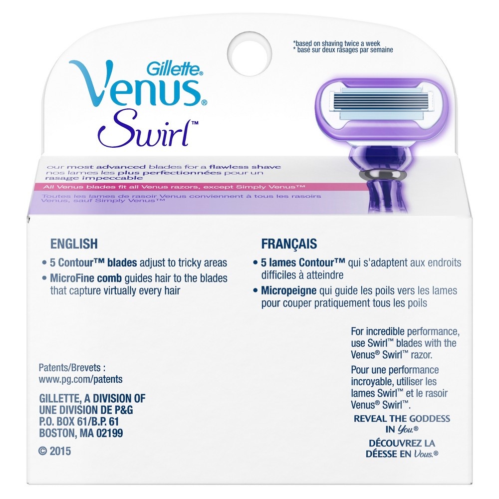 slide 7 of 7, Gillette Venus Swirl Razor Cartridges, 2 ct