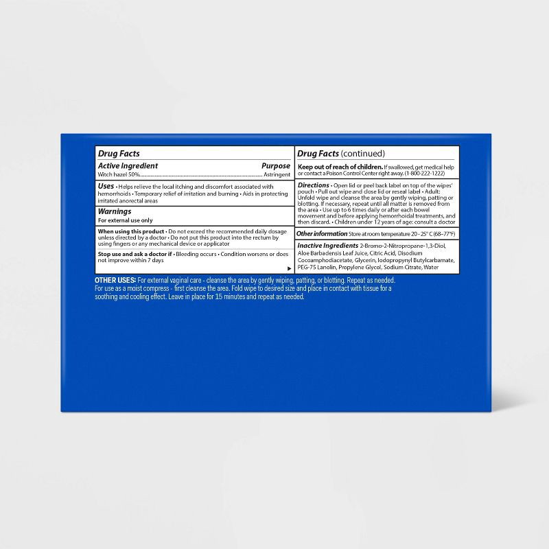 slide 3 of 5, Medicated Hemorrhoid Fragrance free Wipes - 96ct - up&up™, 96 ct