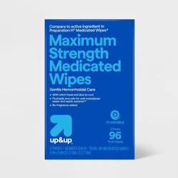 Medicated Hemorrhoid Fragrance free Wipes - 96ct - up&amp;up™