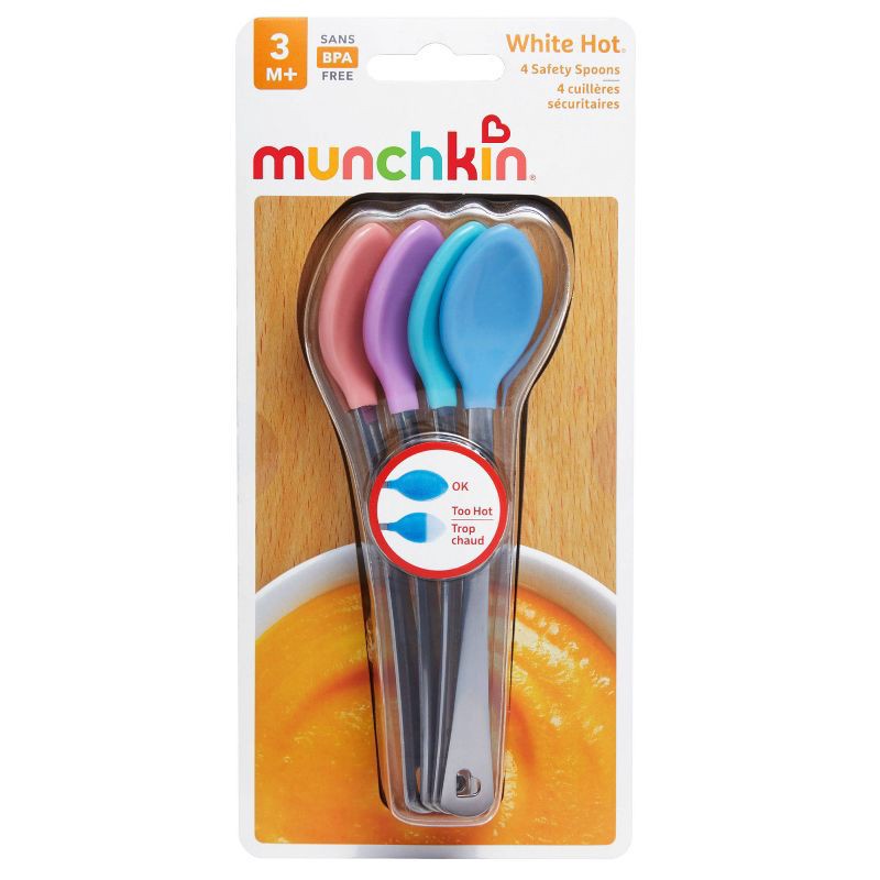 slide 7 of 7, Munchkin White Hot Safety Spoons - 4pk, 4 ct