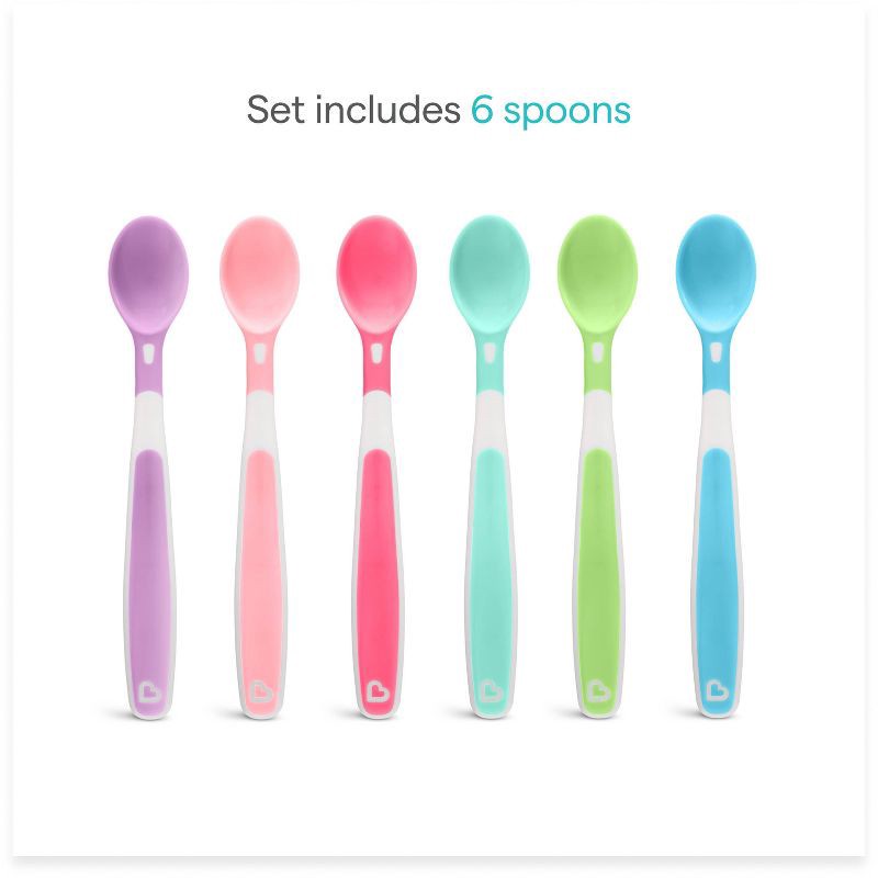 slide 7 of 9, Munchkin Soft-Tip Infant Spoons - 6pk, 6 ct