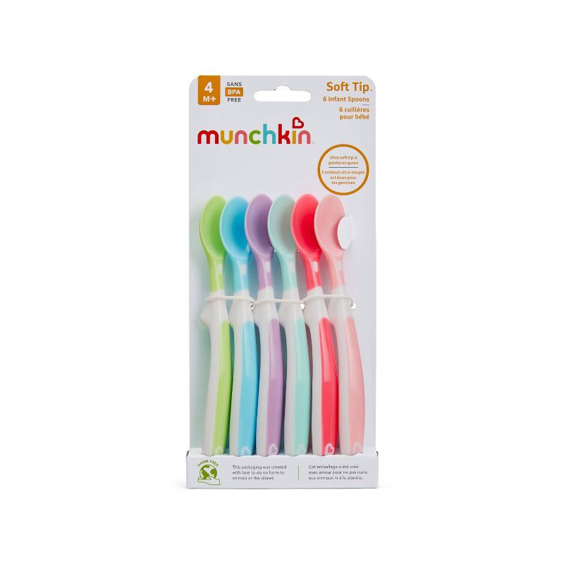 slide 8 of 9, Munchkin Soft-Tip Infant Spoons - 6pk, 6 ct