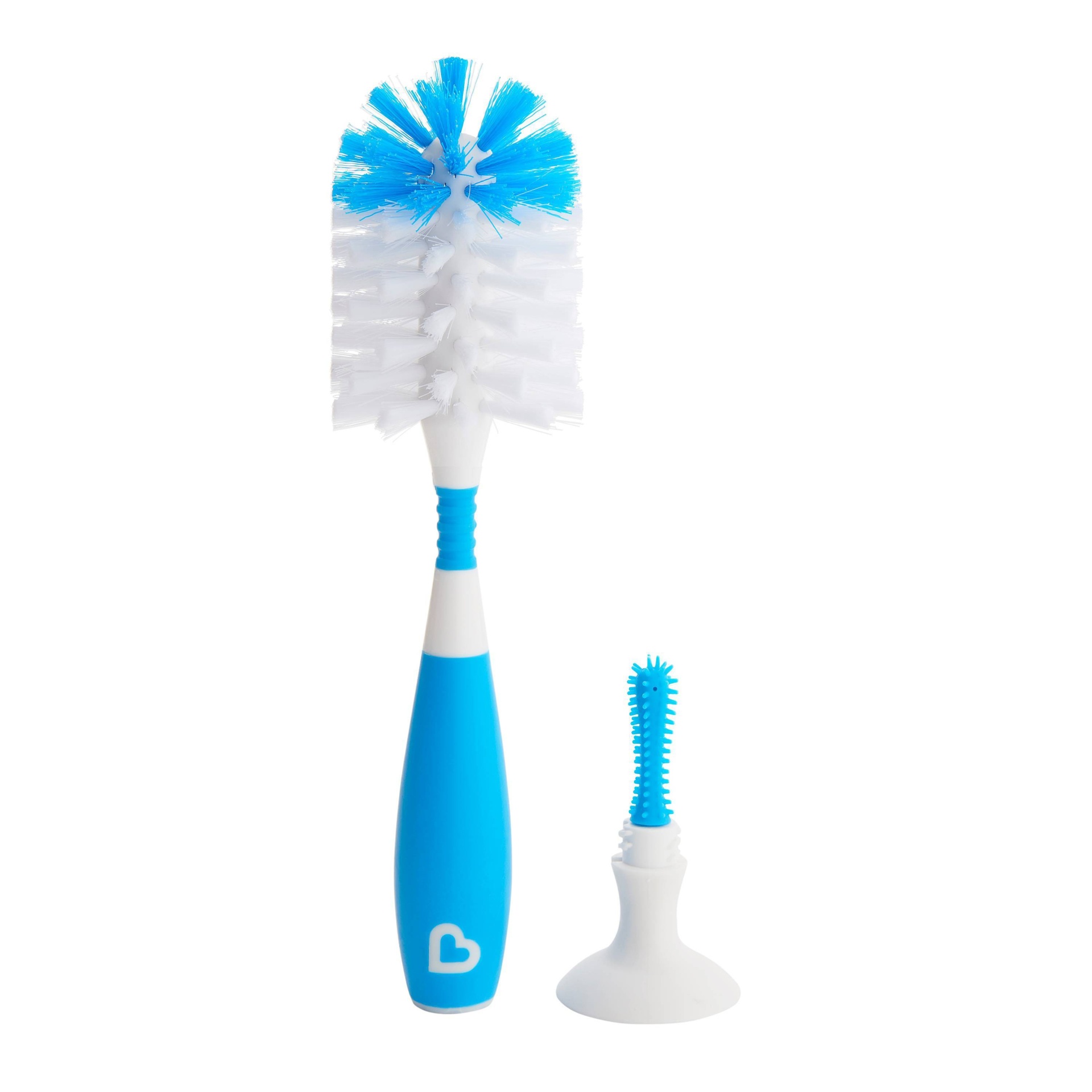 slide 1 of 5, Munchkin Bristle Bottle Brush - Blue, 1 ct