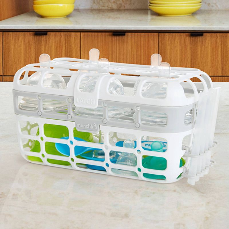 slide 3 of 6, Munchkin Deluxe Dishwasher Basket - Gray, 1 ct