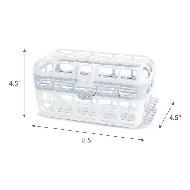 slide 4 of 6, Munchkin Deluxe Dishwasher Basket - Gray, 1 ct