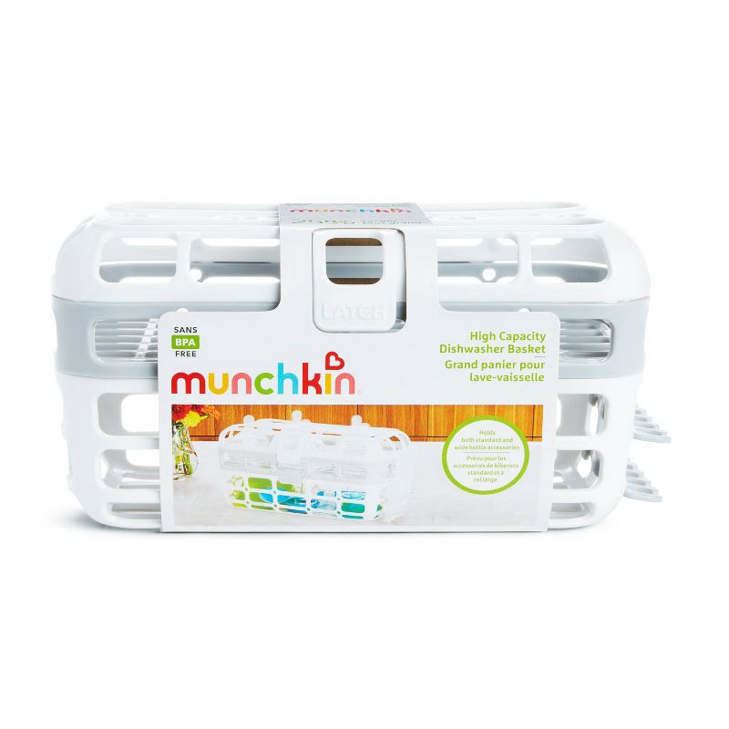 slide 5 of 6, Munchkin Deluxe Dishwasher Basket - Gray, 1 ct