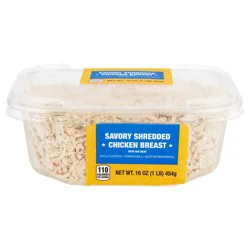 Eddy Foods Shredded Savory Chicken Breast with Rib Meat 16 oz