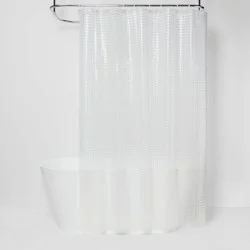 Cubic Shower Curtain Clear - Room Essentials™: PEVA Bathroom Liner, Molded, PVC-Free, Waterproof