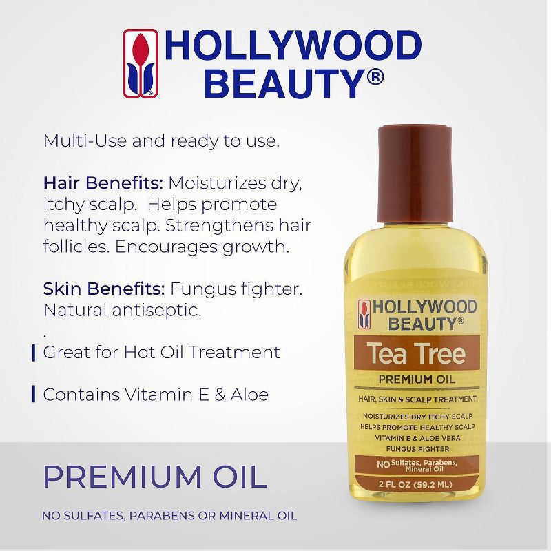 slide 3 of 4, Hollywood Beauty Tea Tree Oil Skin and Scalp Treatment - 2 fl oz, 2 fl oz