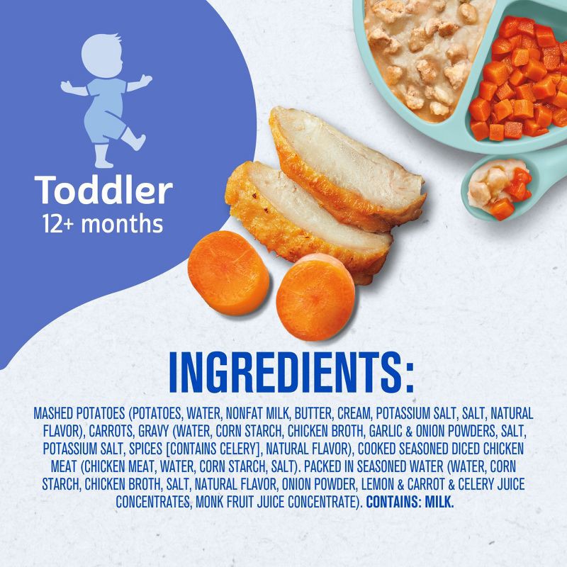 slide 8 of 8, Gerber Baby Food Mashed Potatoes & Gravy with Roasted Chicken and Carrots Toddler Meals - 6.6oz, 6.6 oz