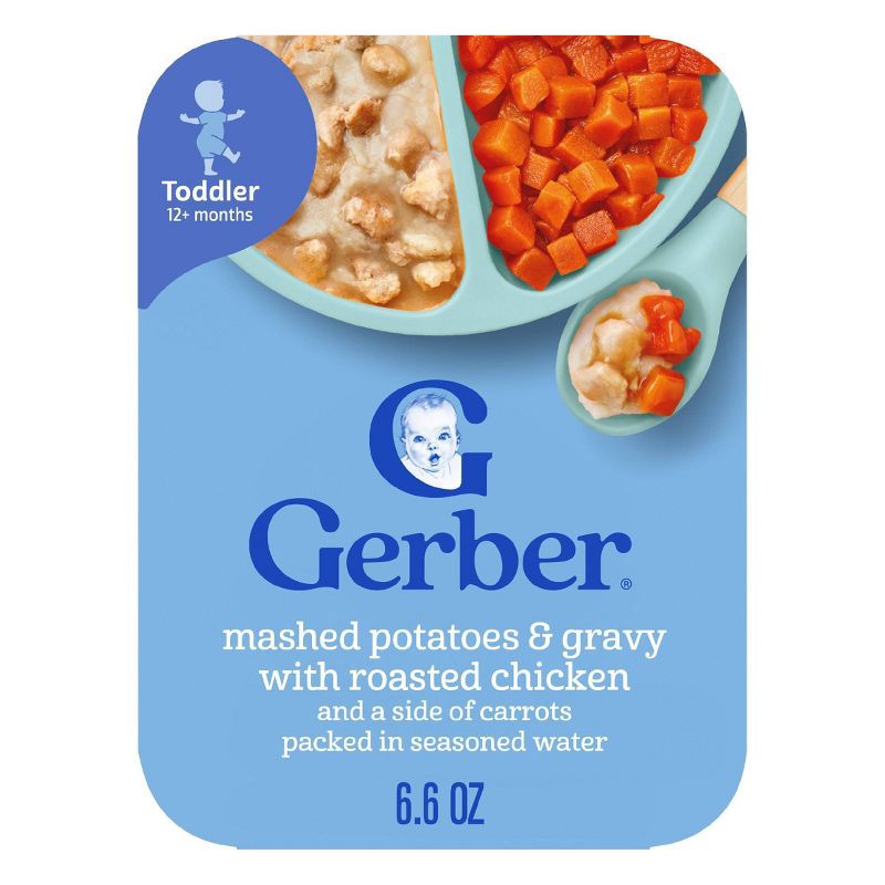 slide 1 of 8, Gerber Baby Food Mashed Potatoes & Gravy with Roasted Chicken and Carrots Toddler Meals - 6.6oz, 6.6 oz