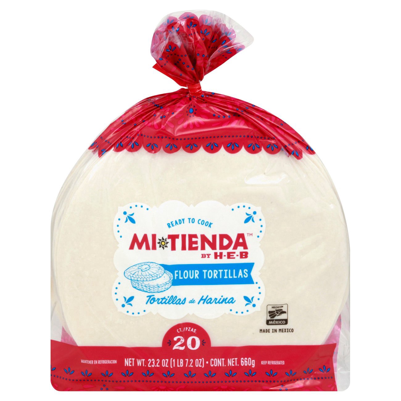 slide 1 of 1, Mi Tienda H-E-B Mi Tienda Ready to Cook Flour Tortillas, 20 ct