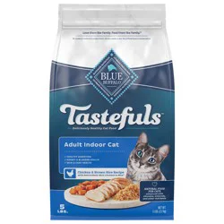 Blue Buffalo Tastefuls Natural Dry Food for Adult Indoor Cats, Chicken & Brown Rice Recipe, 5-lb. Bag