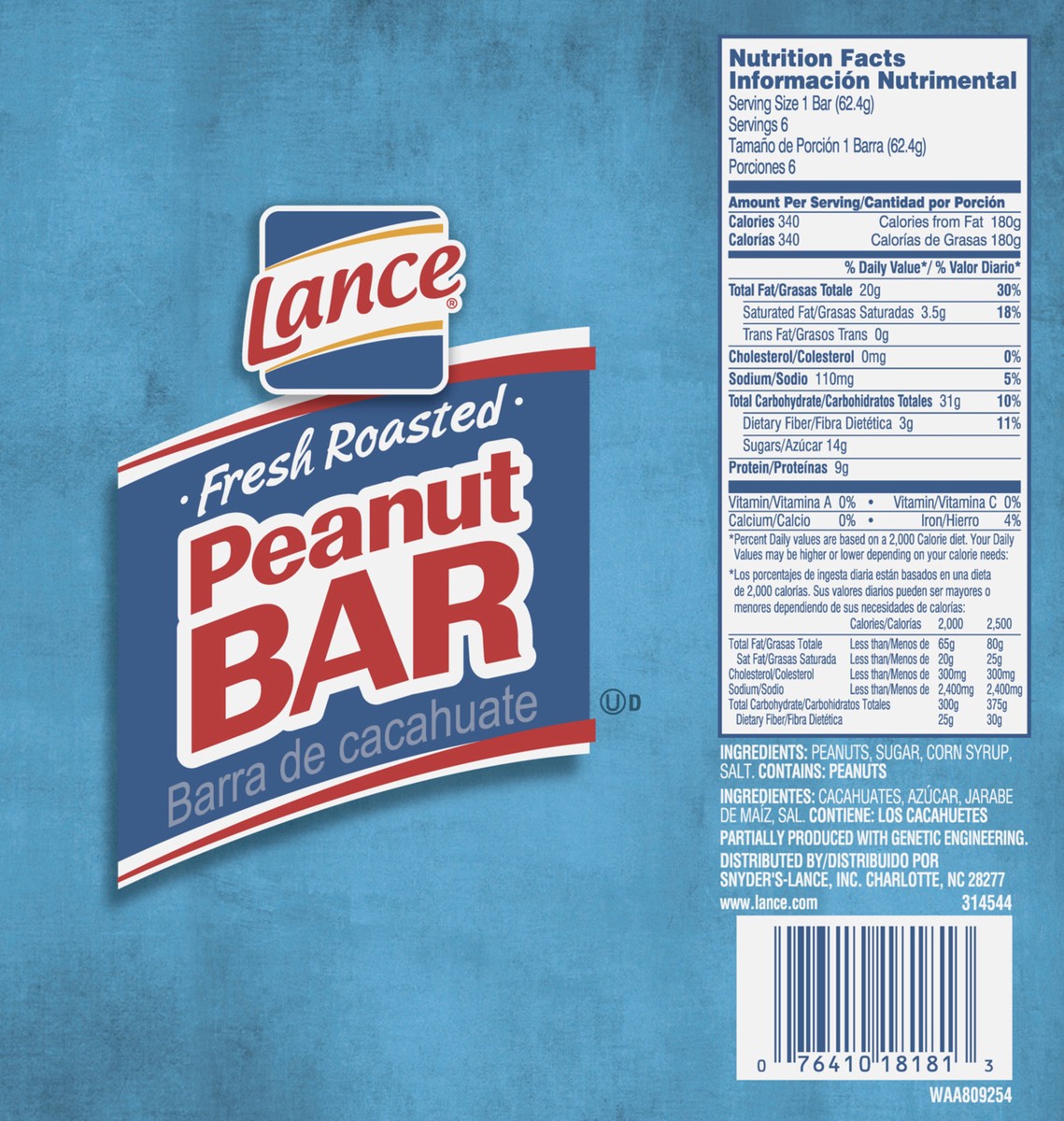 slide 2 of 2, Lance Peanut Bar Original - 13.2 Oz, 13.2 oz