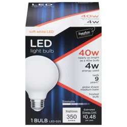 Signature SELECT Bulb Led 40w G25 Globe White - EA