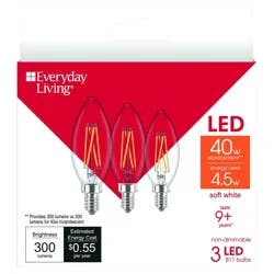 Everyday Living 4.5 Watt (40 Watt) Soft White B11 Led Light Bulbs