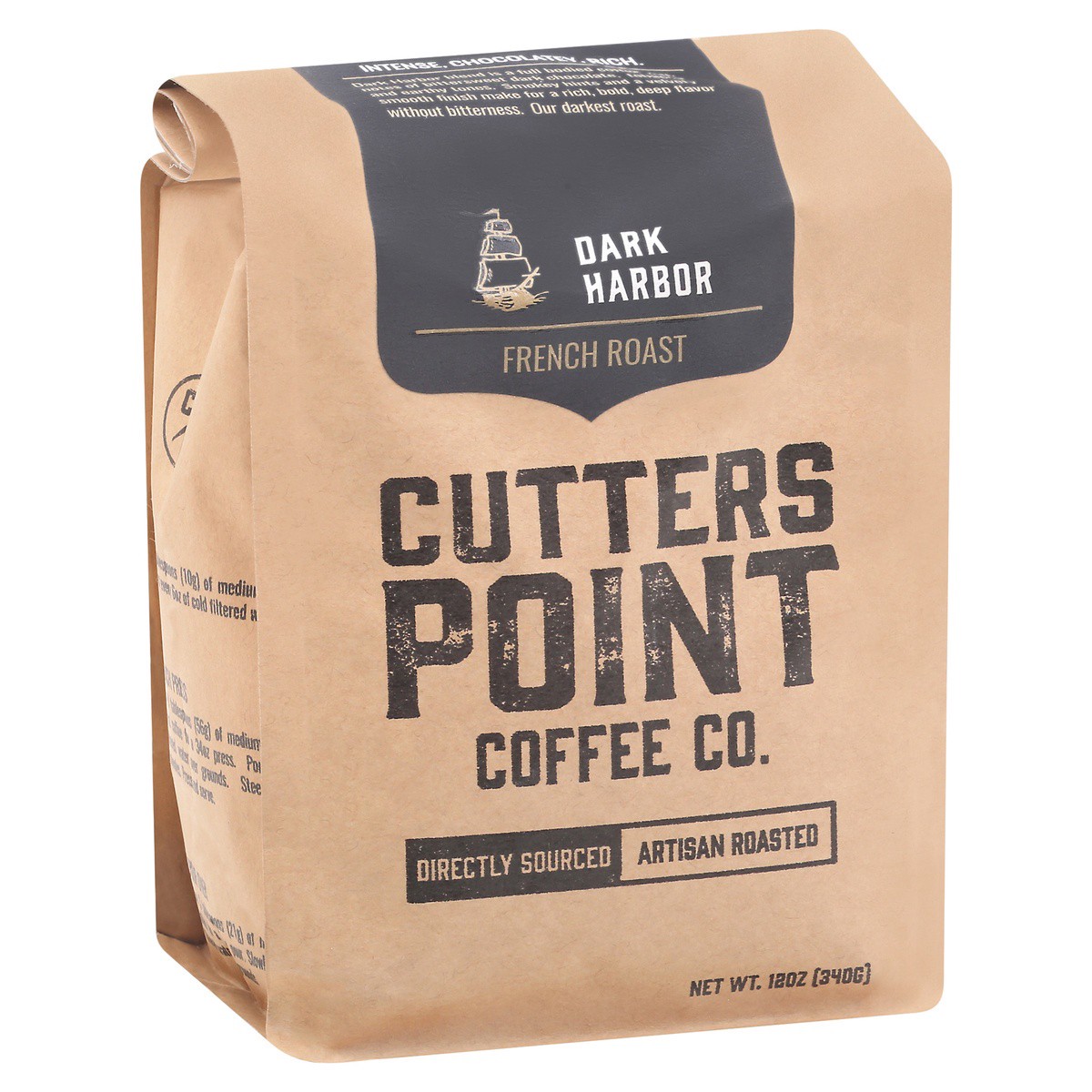 slide 5 of 9, Cutters Point Coffee Co. Dark Harbor Ground Coffee - 12 oz, 12 oz